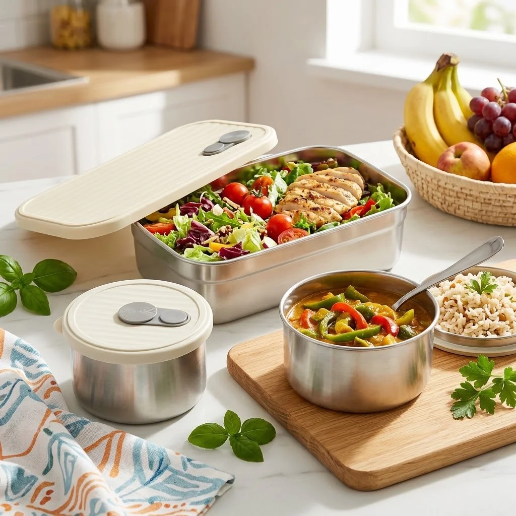 Food Storage Oven Safe - 304 Stainless Steel Lunch Box Set