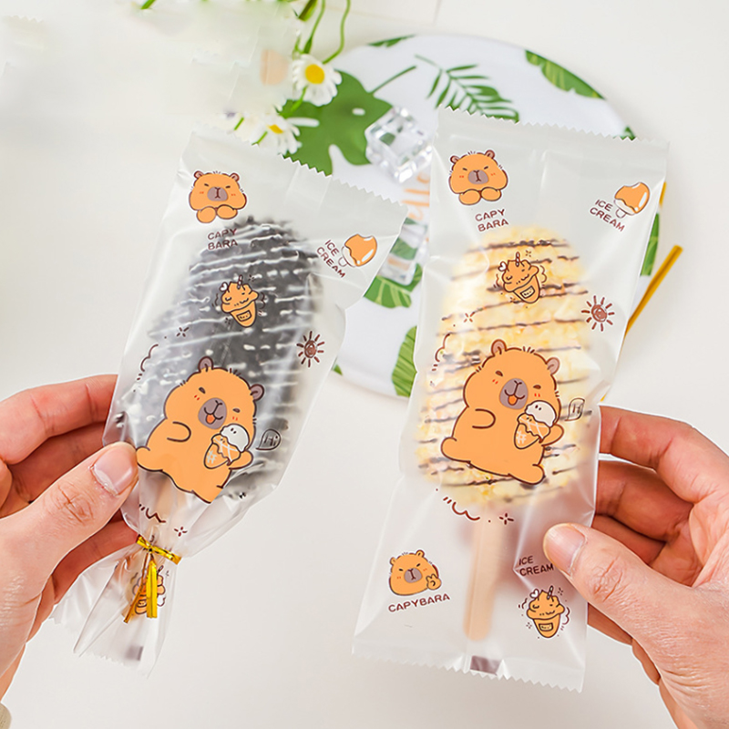 Food Storage Bag - ~100Pcs Cute Cartoon Food Grade Ice