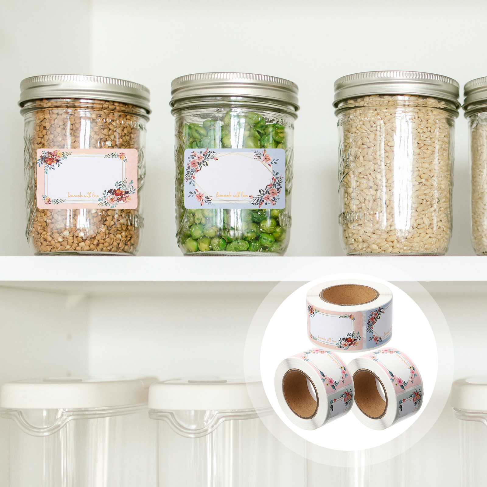 3 Rolls Blank Name Sticker Lab - Food Storage Labels 评论和价格