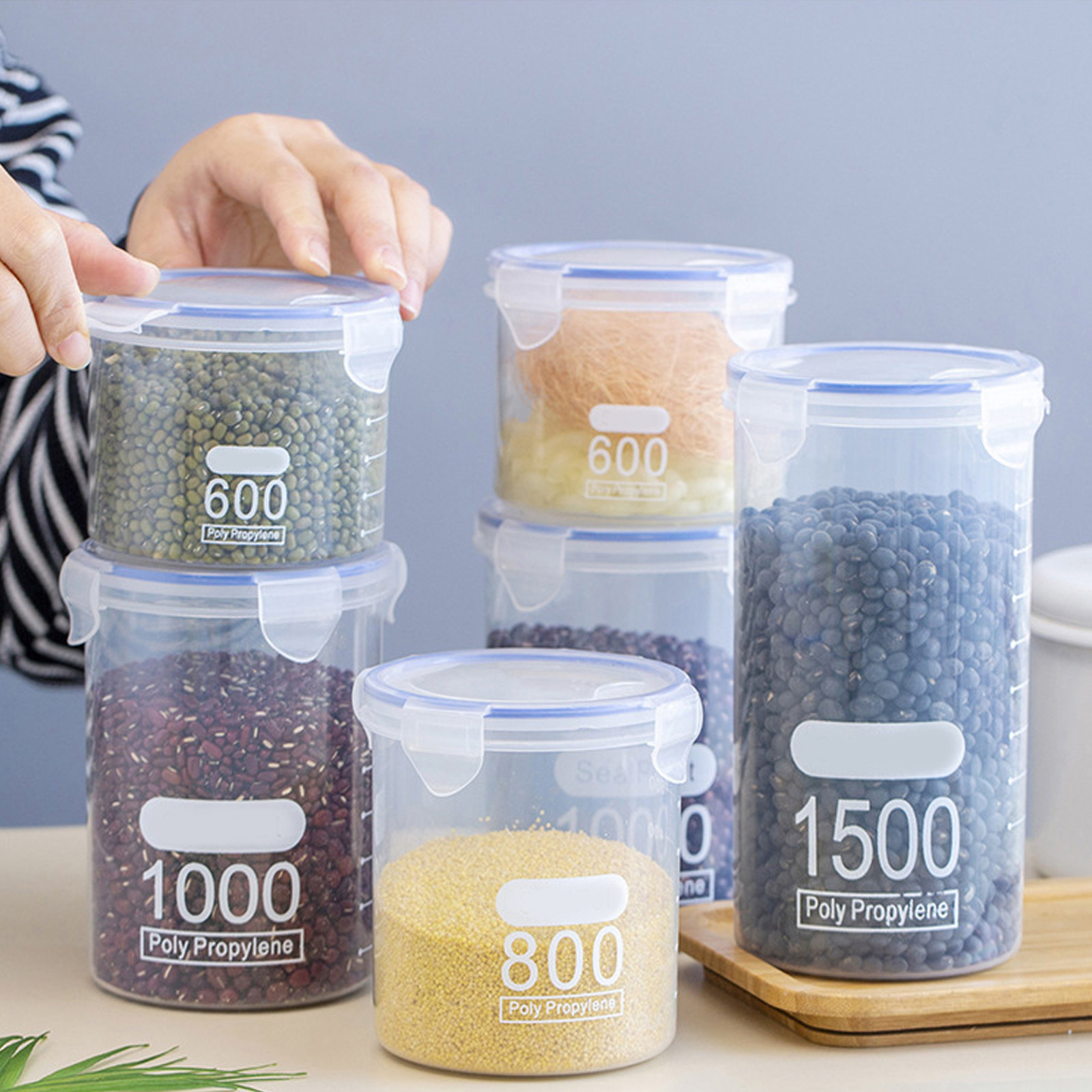 Airtight Food Storage Jars 6 P - Food Storage Containers 评论和价格