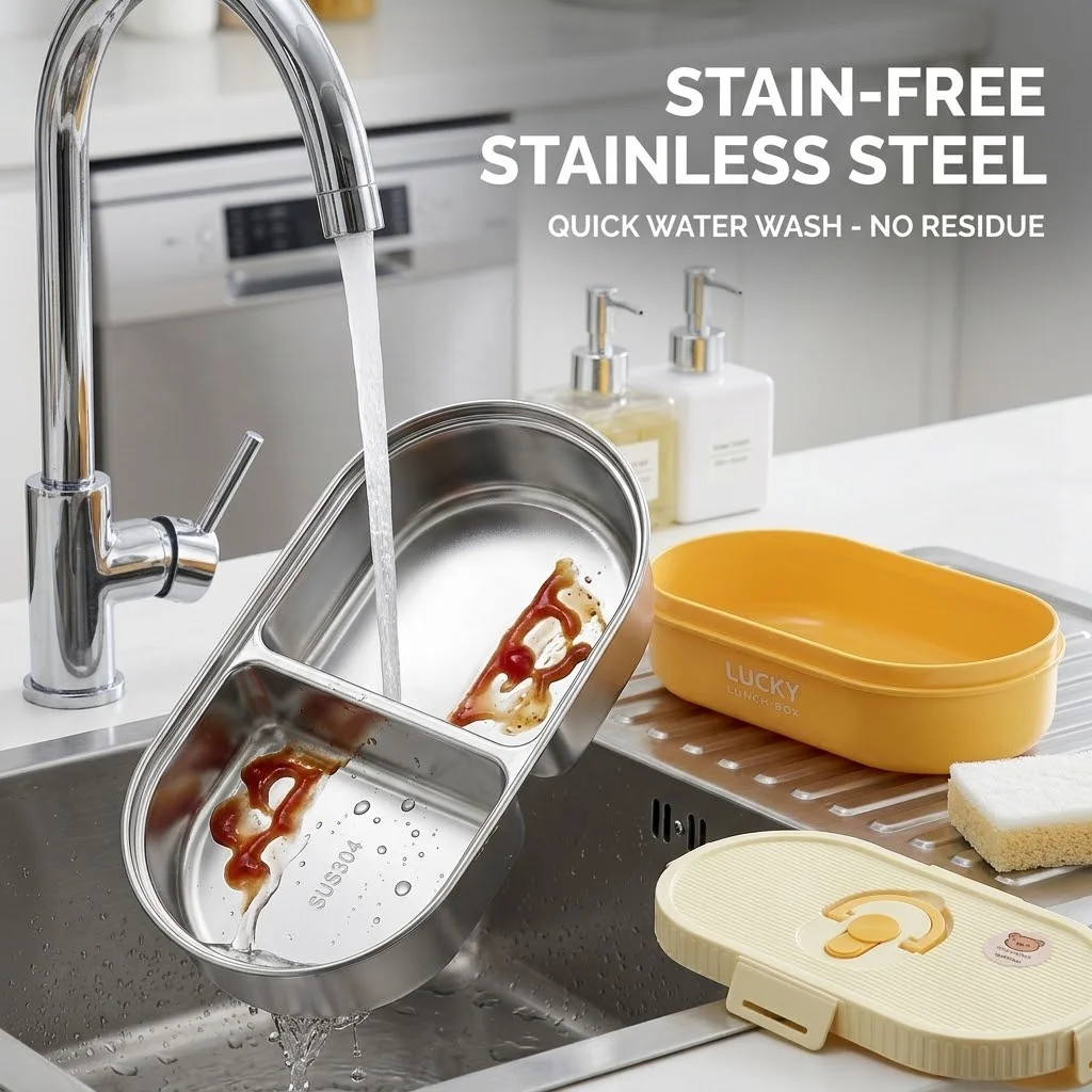 304 Stainless Steel Bento Lunc - Food Storage With Dividers 评论和价格