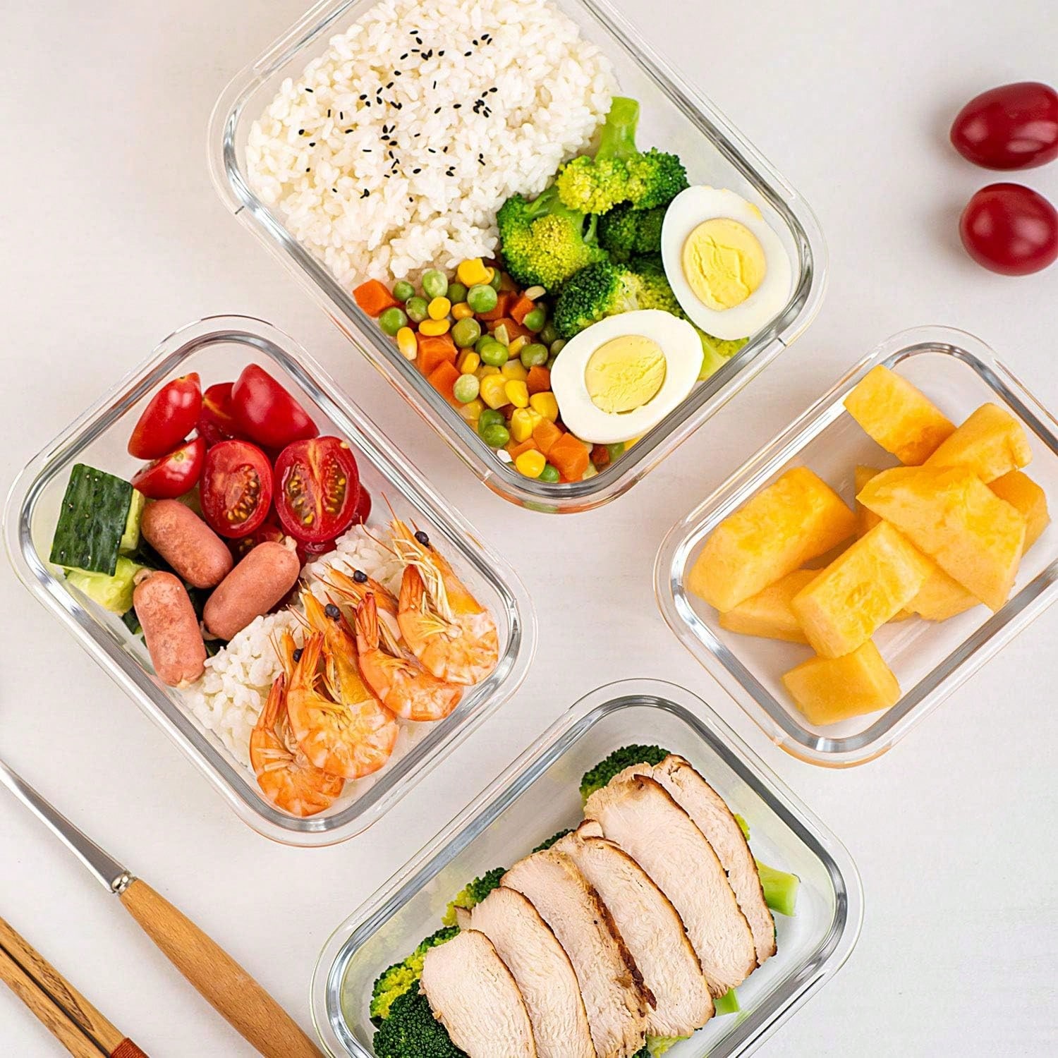 10 Pack Glass Meal Prep Contai - Food Storage Meals 评论和价格