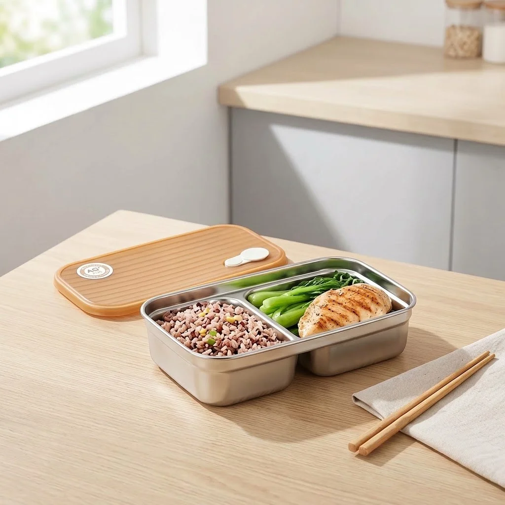 304 Stainless Steel Bento Box  - Food Storage With Dividers 评论和价格