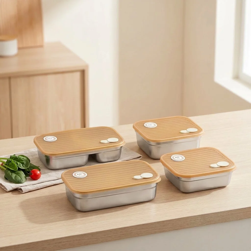 304 Stainless Steel Bento Box  - Food Storage With Dividers 评论和价格