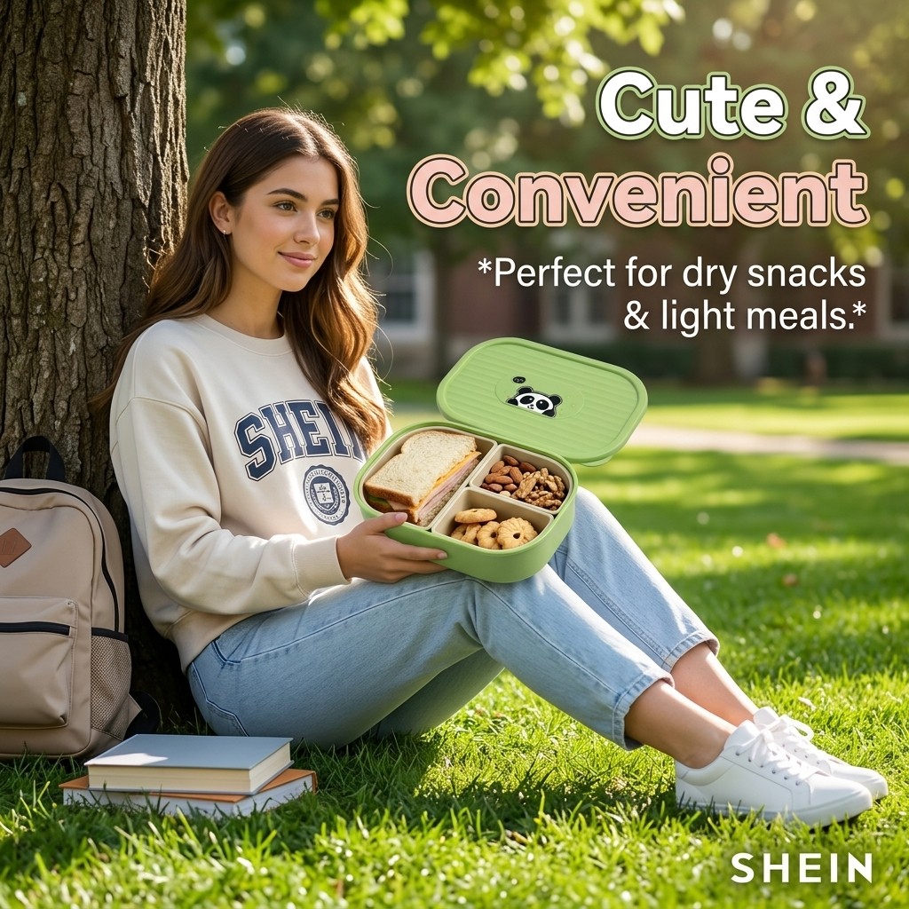 Cute Plastic Divided Lunch Box - Food Storage Oven Safe 评论和价格