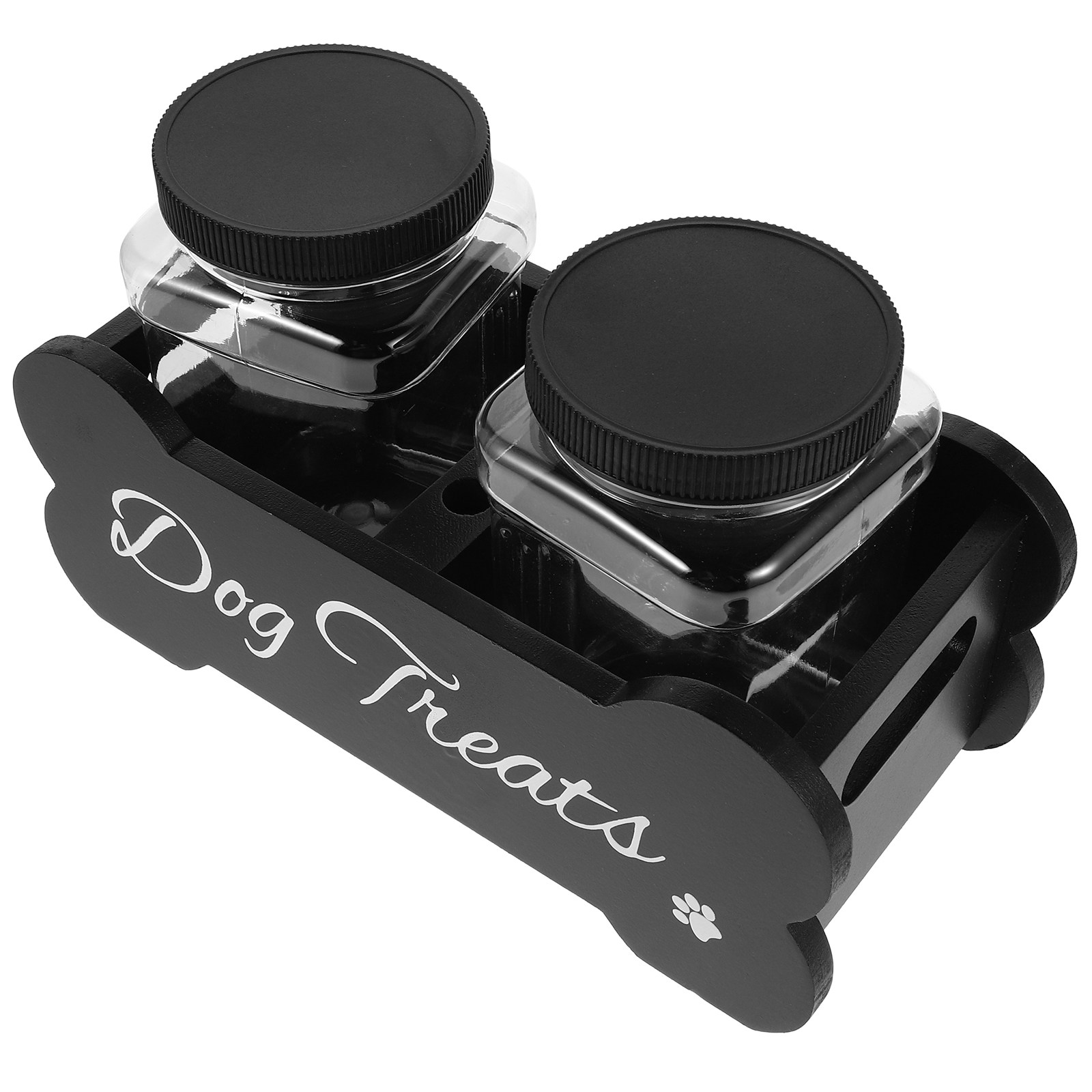 Wooden Dog Treat Container wit - Food Storage With Dividers 评论和价格