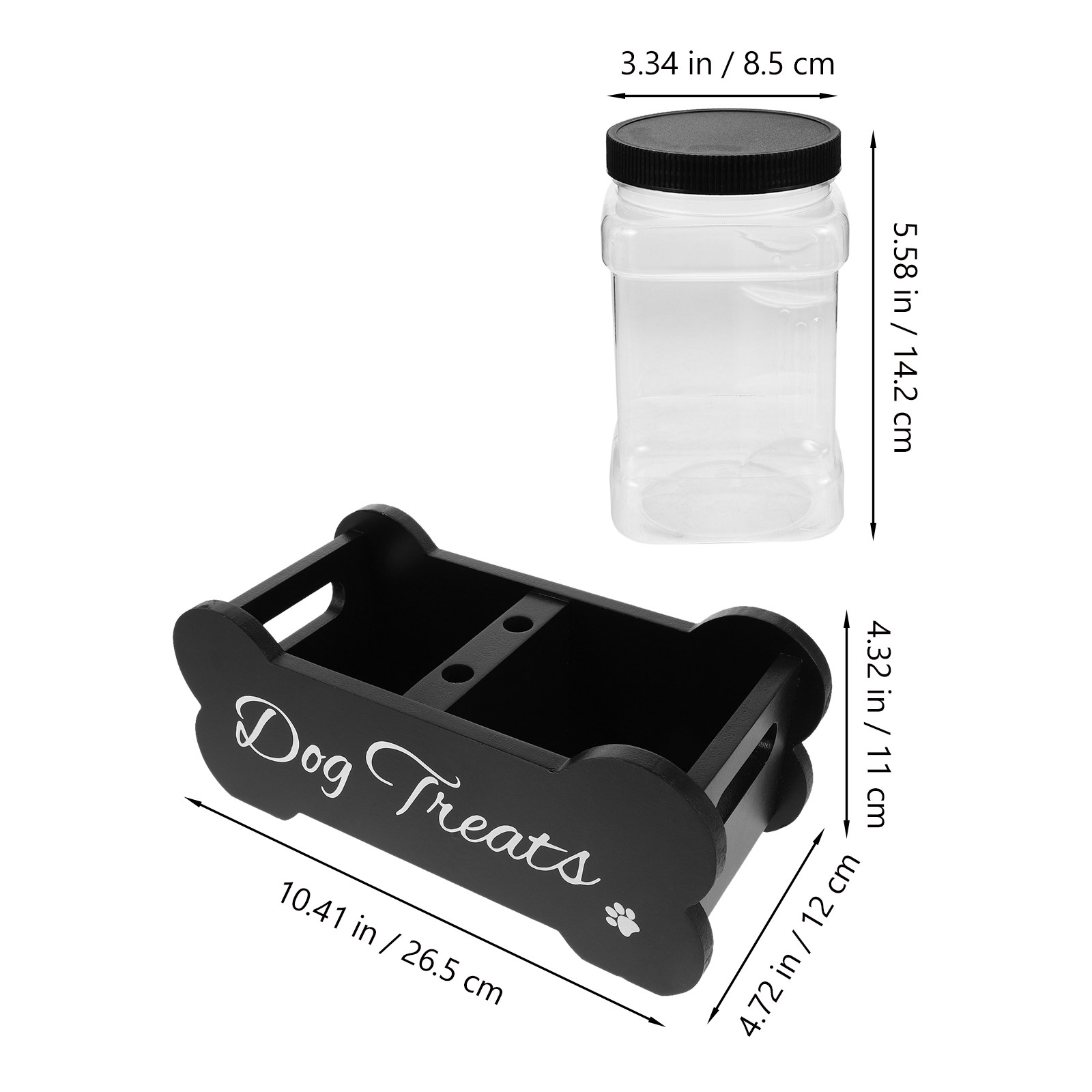 Wooden Dog Treat Container wit - Food Storage With Dividers 评论和价格