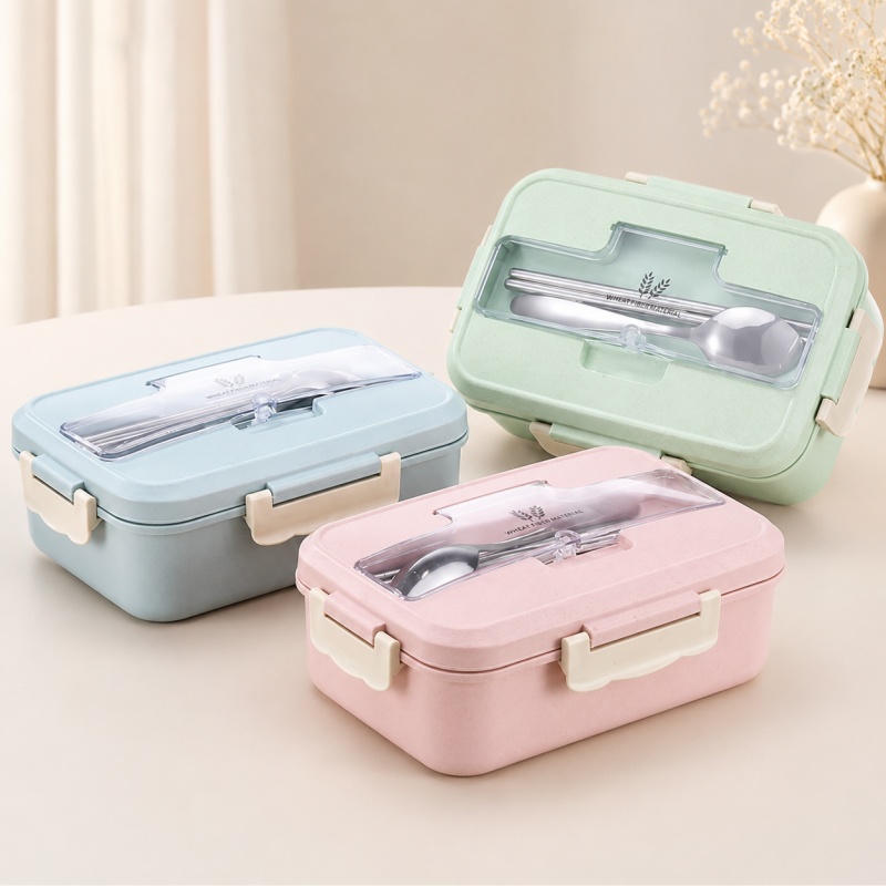 Wheat Straw Lunch Box Microwav - Food Storage Oven Safe 评论和价格