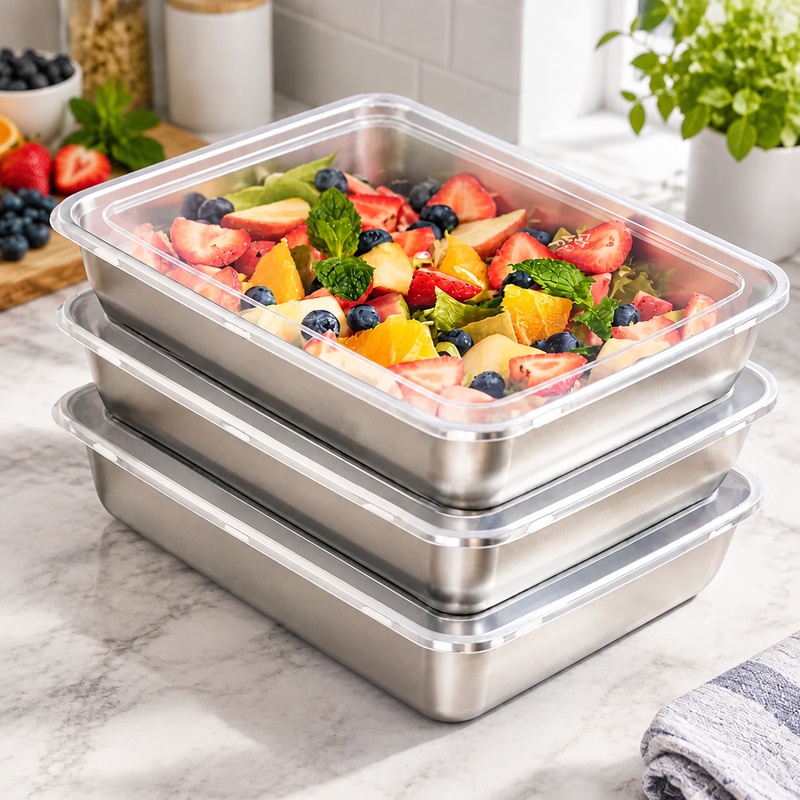 Triple Pack Stainless Steel Fo - Food Storage Meals 评论和价格